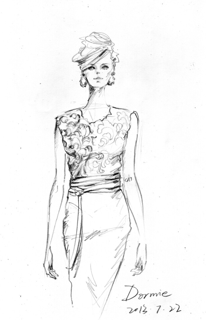 时装 服装 走秀 插画 手绘
