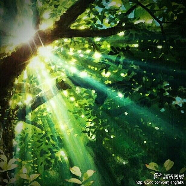 树影斑驳 — 梦的雅朵, 宁静的午后,阳光在叶缝间闪烁.
