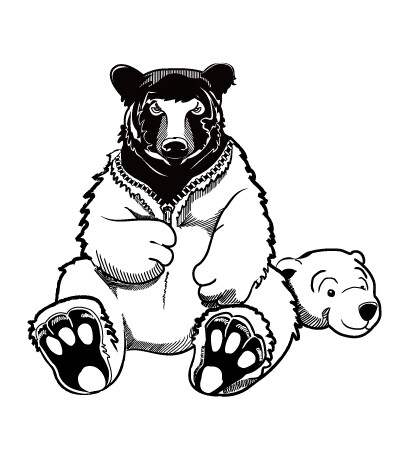 黑熊卡通简笔画图片