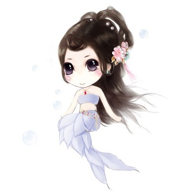 动漫q版人物 古装 二次元 可爱 插画