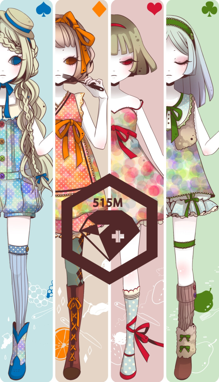 画师:515m,id=766855.扑克牌,萝莉,素材,二次元少女,萌系,妹子,动漫