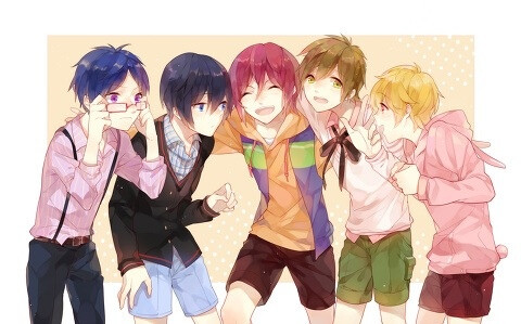 「free!男子基泳部」动漫 插画 同人 原创 五人