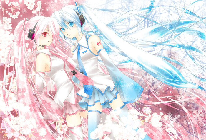 初音未来 miku 萌 萝莉 御姐 v家 二次元 萌系少女 手绘