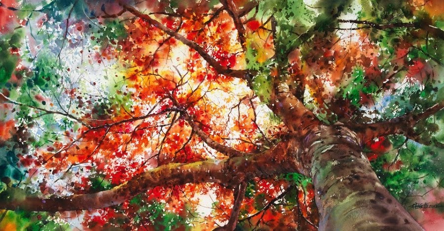 台湾年轻画家林经哲水彩画作品欣赏
