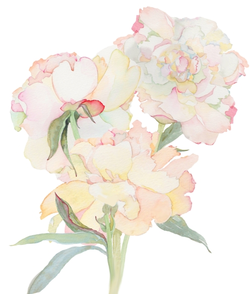 水彩手绘 花碎花 田园墙纸 背景素材平铺 iphone壁纸