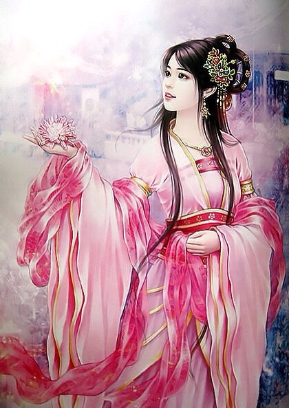 彼岸花.书亦飞,手绘,古风,美人.