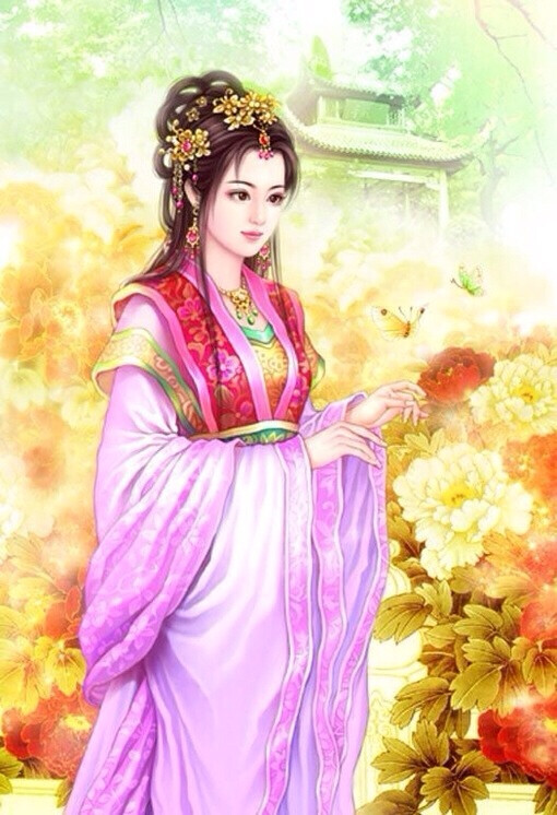 彼岸花.书亦飞,手绘,古风,美人.