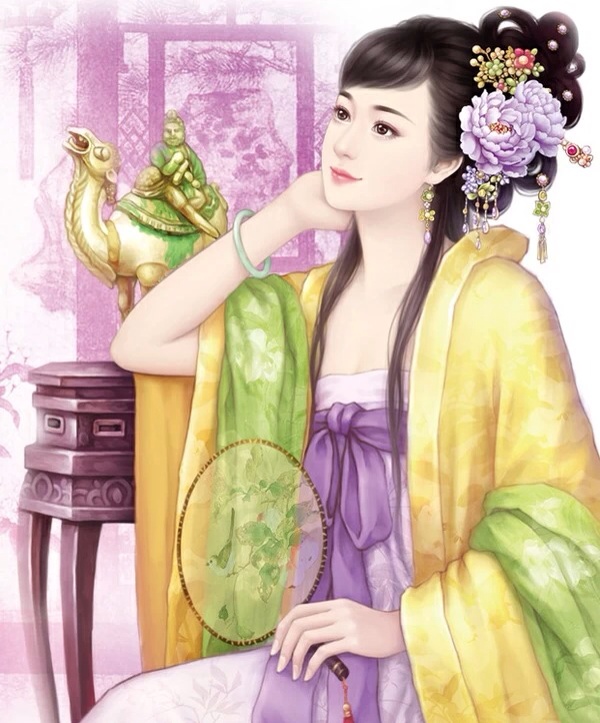 彼岸花.书亦飞,手绘,古风,美人.