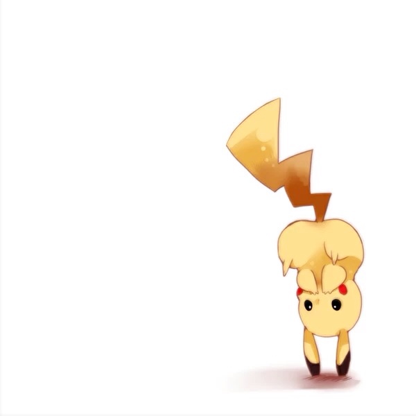 神奇宝贝 用耳朵倒立了的皮卡丘#萌萌