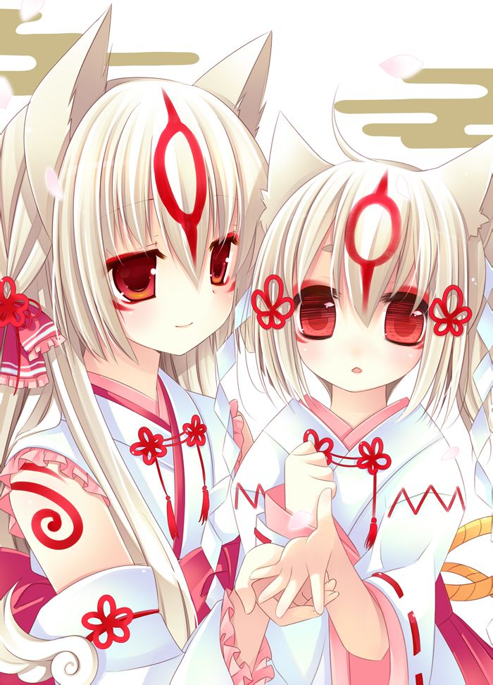 【激萌 兽耳 二次元 美少女 双子】