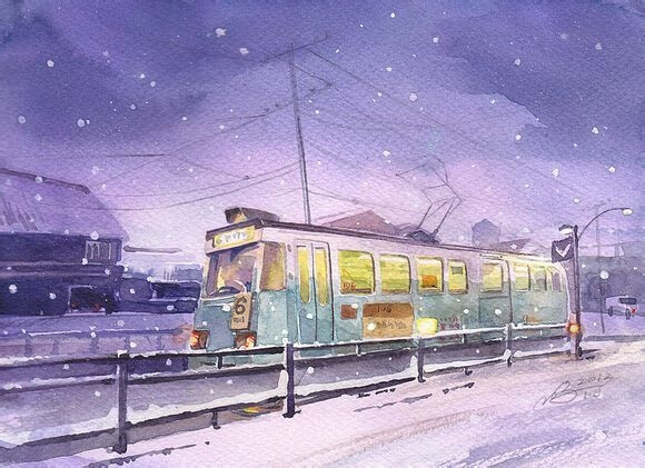 美景_风景_插画_手绘_仙境_旅行_动漫场景_手机壁纸_水彩