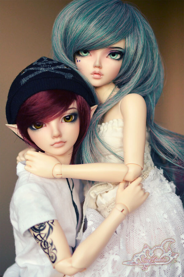 日本 动漫 sd娃娃 bjd 玩具 手伴 爱情 情侣