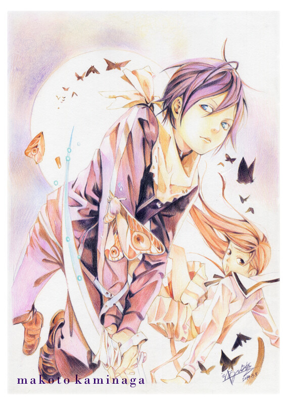 『野良神 ノラガミ』插画 动漫 pixiv 色铅笔でノラガミ 美哭惹!