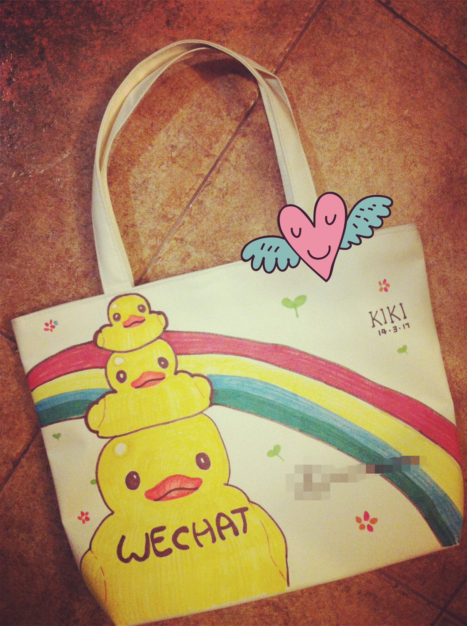 手绘环保袋~(*^__^*)