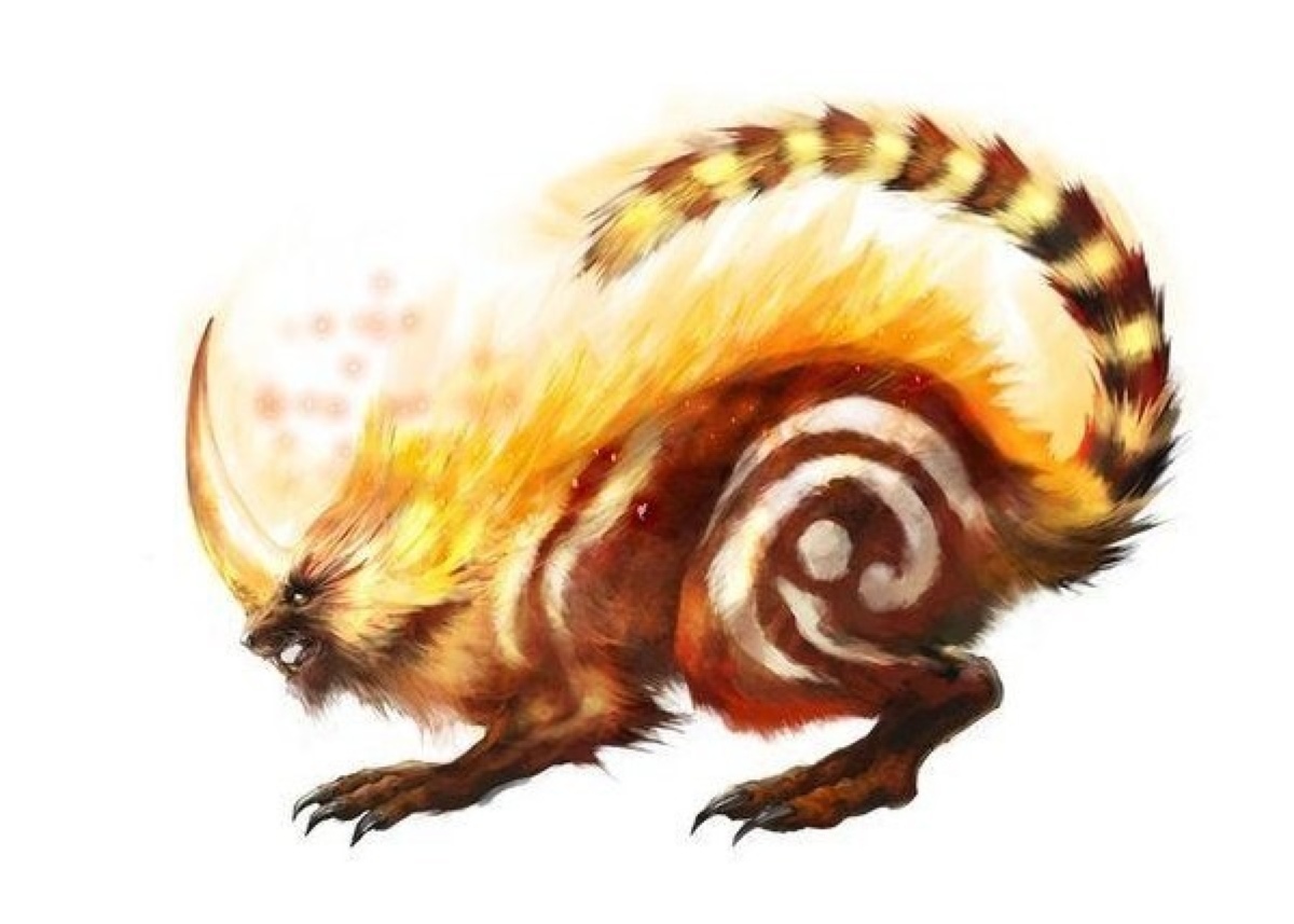 是传说中住在南海尽头的火山(非现在通指的火山,乃是燃烧的森林)里的