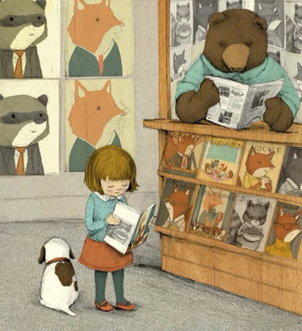 熊,卡通,动画,插画