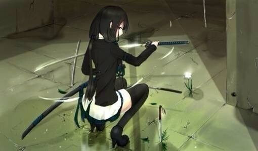 二次元 动漫 剑士 帅气 少女