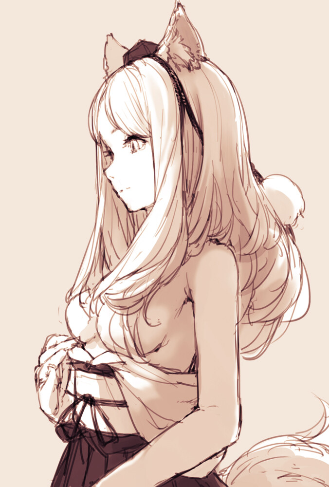 插画手绘 二次元美女 动漫 萌 壁纸