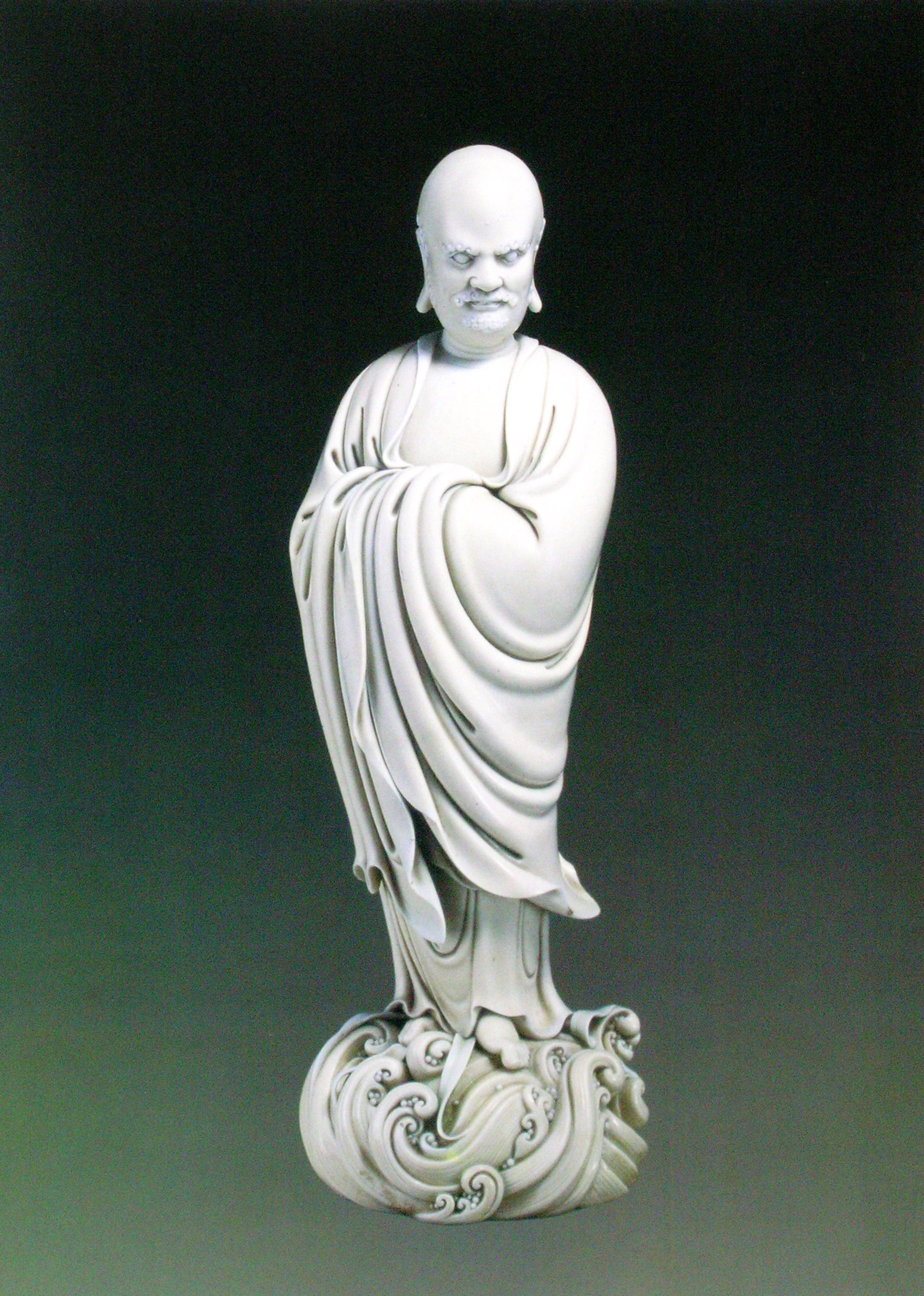 明 何朝宗款德化窑白釉达摩立像 故宫博物院