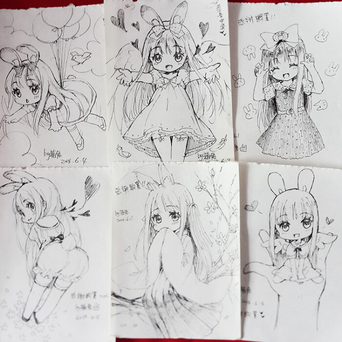 手绘 插画 线稿 手稿 黑白素材