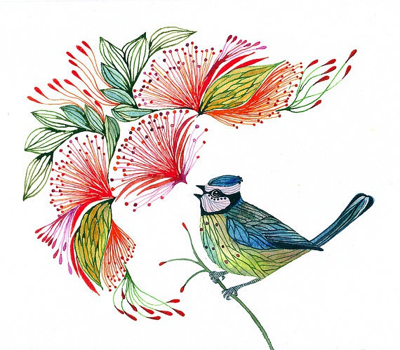 以色列画家ola liola的水彩动物画