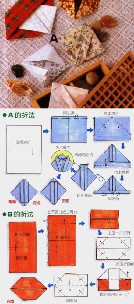 长方形信纸三折法图片