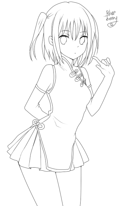 动漫 人物 线稿