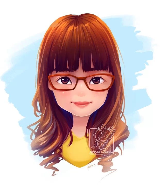 帮顾客画的头像