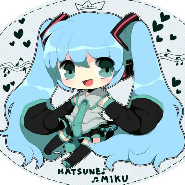 二次元 少女 q版 萌系 初音未来 动漫 插画 头像 qianxi丶