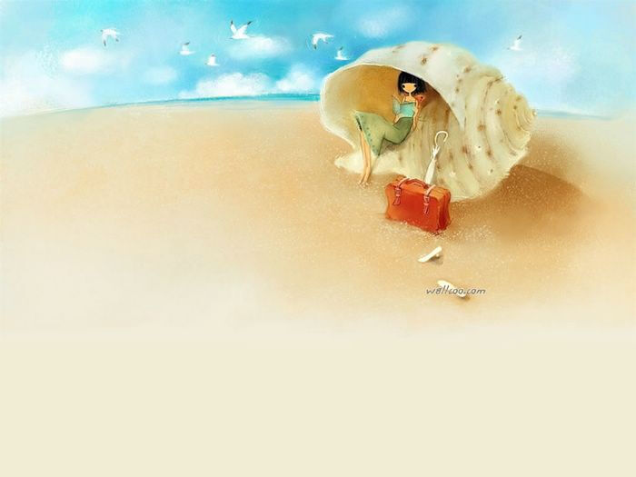 可 爱 韩式风格 卡通 女孩 插画 壁纸 恋爱的味道 韩国插画 唯美系