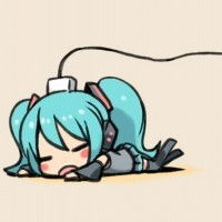 v家 的 小初音未来啦啦啦~~~~ 好萌q版 插画