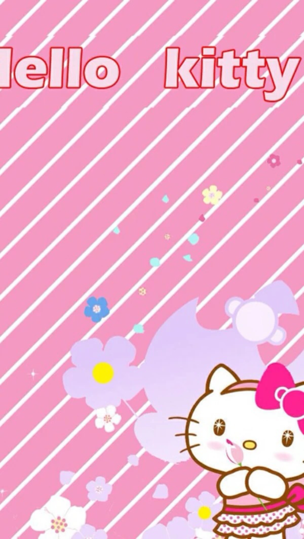 hello kitty iphone 壁纸 锁屏 微信 背景 锁屏 手绘 插画