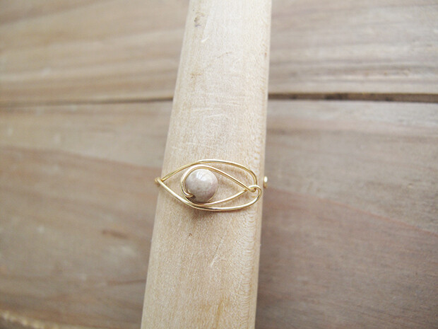 "苏苏手作"铜丝绕线戒指