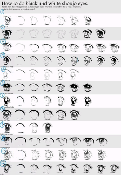 画眼睛的教程二次元图片