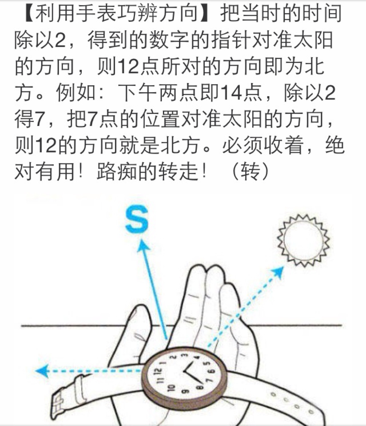 辨别方向的方法写出来