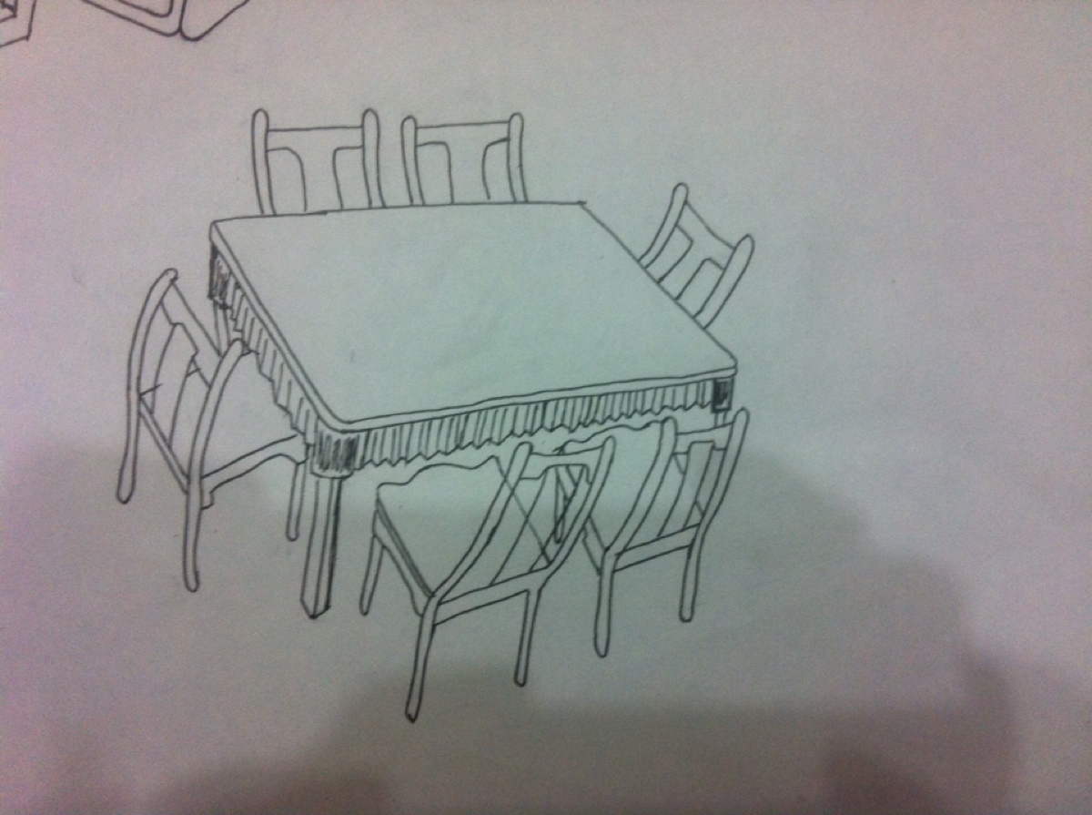 素描木纹桌子怎么画图片