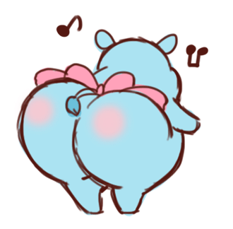 卖萌 可爱 治愈 简单小图 套图 动物 河马╯з ) 麽麽