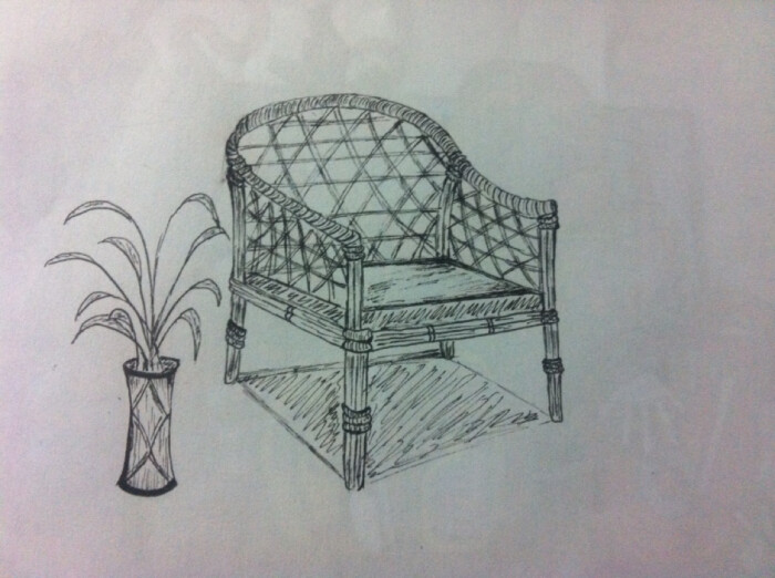 藤椅的画法图片