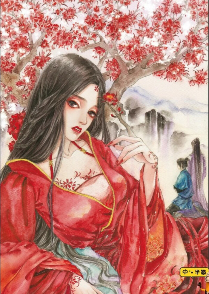 彼岸花.古风,手绘,美人.