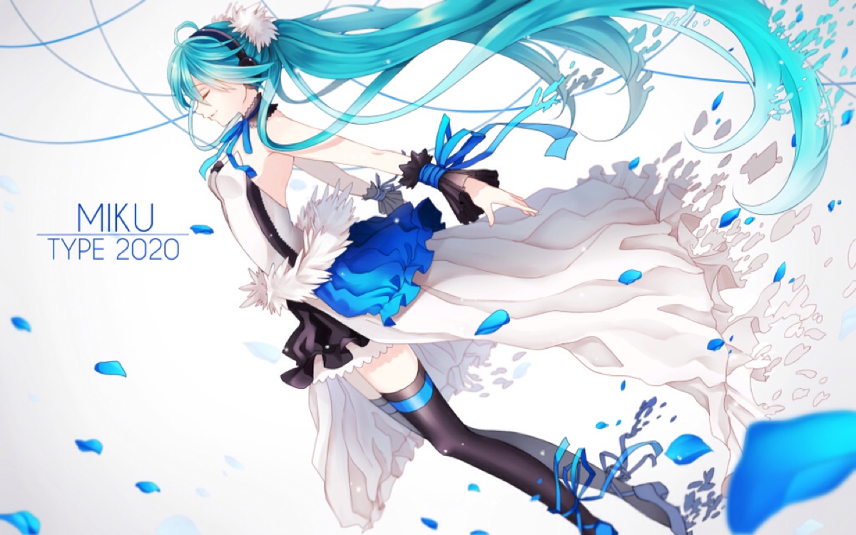 二次元 插画 动漫少女 唯美系 壁纸 miku 初音未来 by捕梦少女 求关注