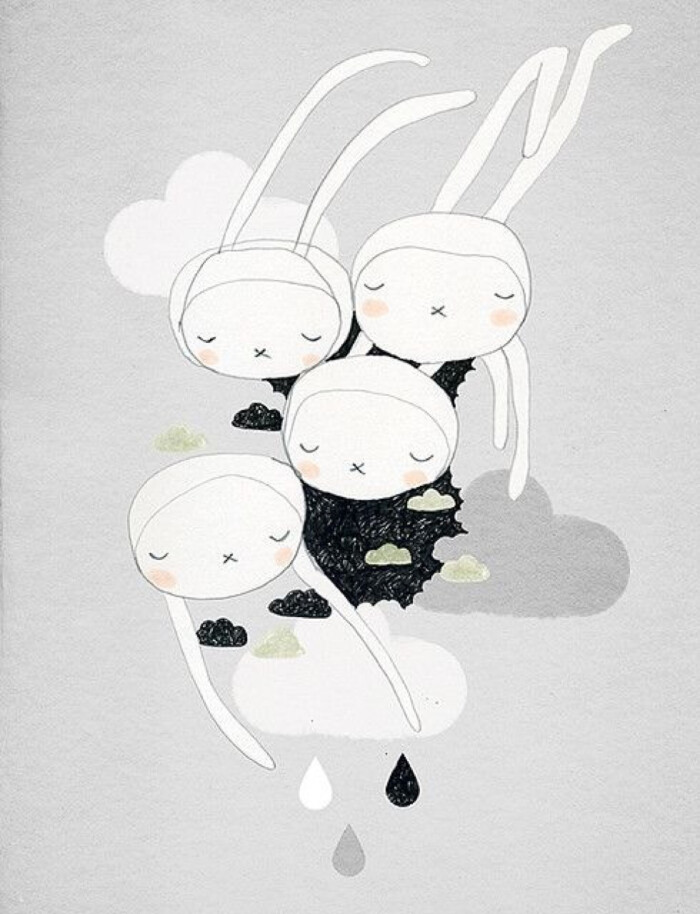 插画 壁纸 兔子