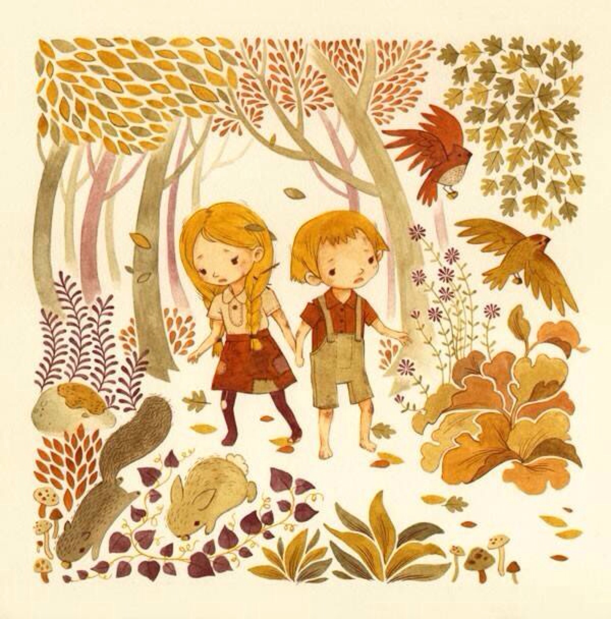 来自英国女插画师teagan white的儿童插画作品,她的作品充满童话气息