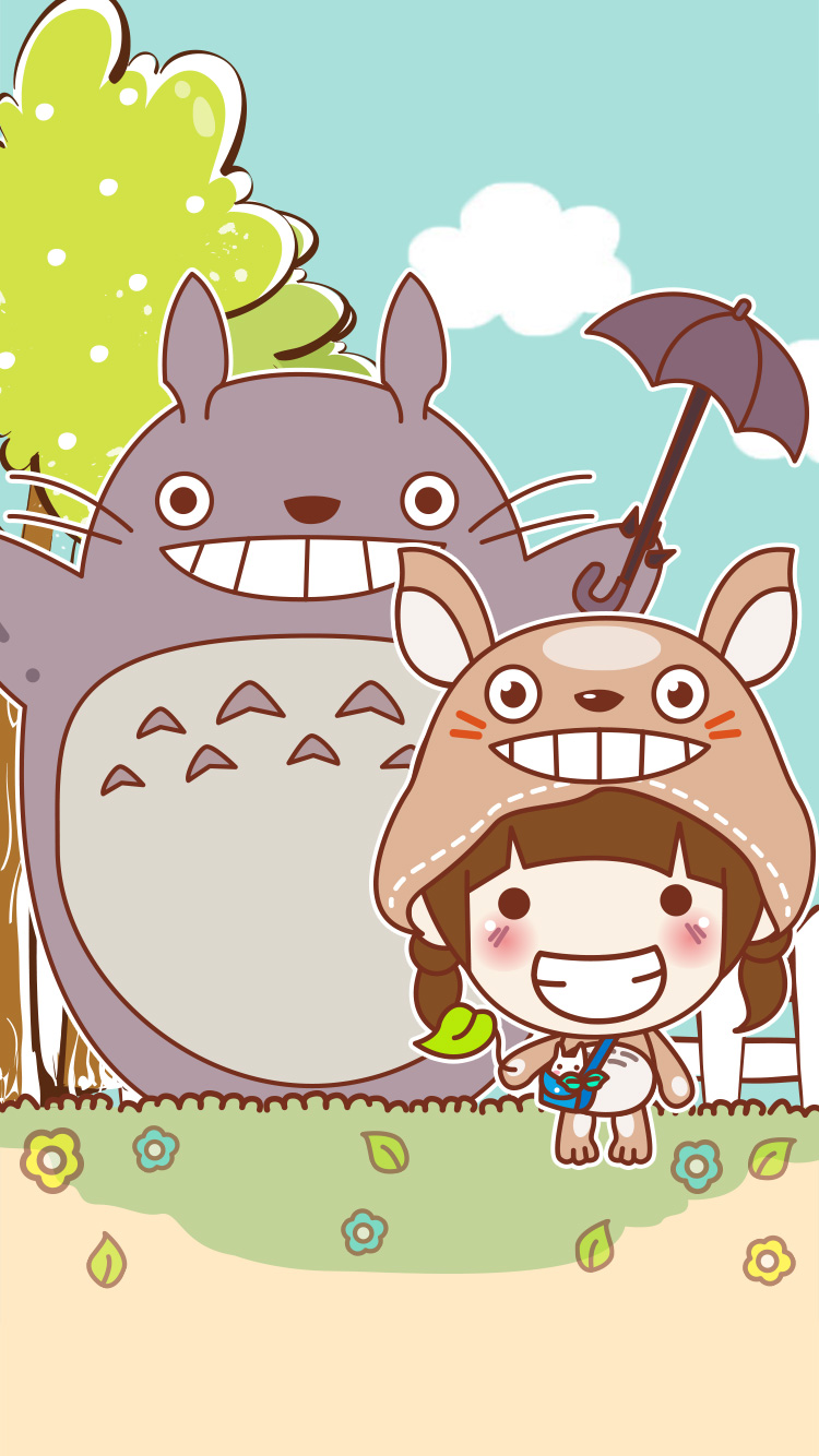 yoki 龙猫 iphone6 手机壁纸