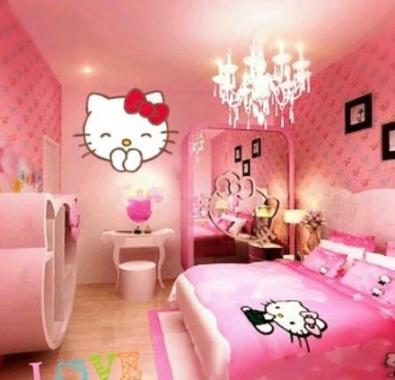 hello kitty 卧室 萌萌哒