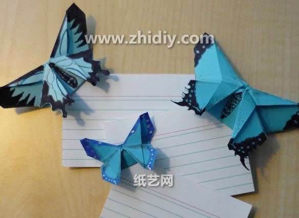 手工折纸蝴蝶书签的折纸视频教程   纸艺