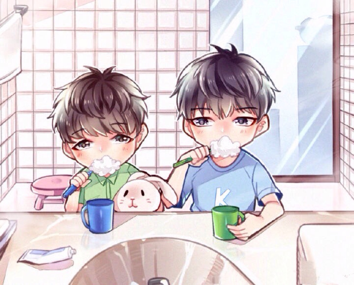 王俊凯# #王源# 开始连载王凯凯和王源源的故事,图片来自微博:_王