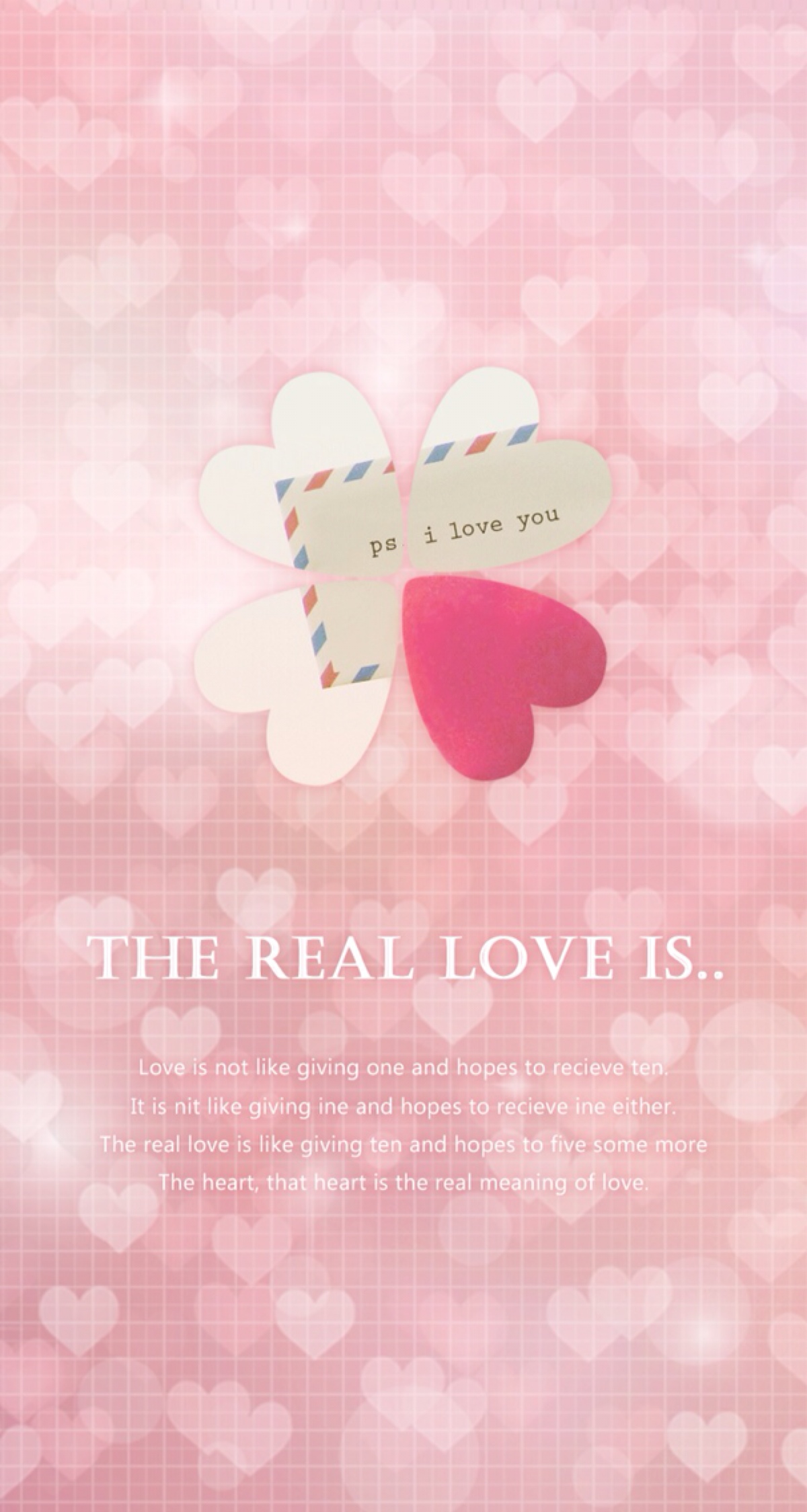 爱情 粉色 可爱 高清壁纸 文字