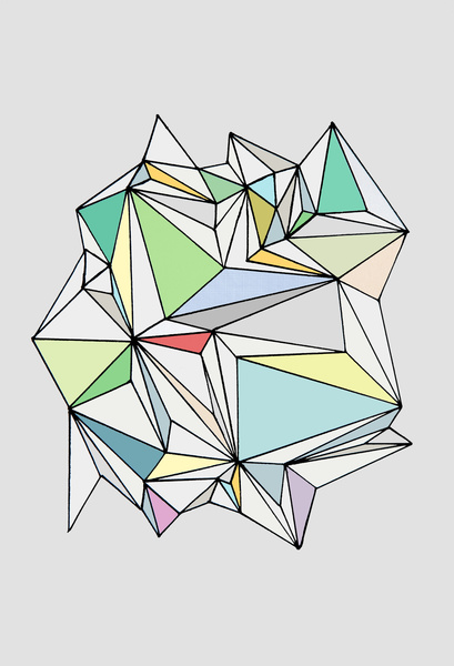 德国设计师mareike b02hmer的抽象多边形作品