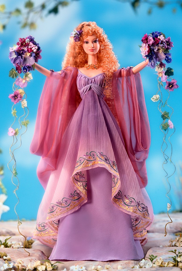 芭比娃娃 2000限量版 goddess of spring64 barbie03 doll 春之