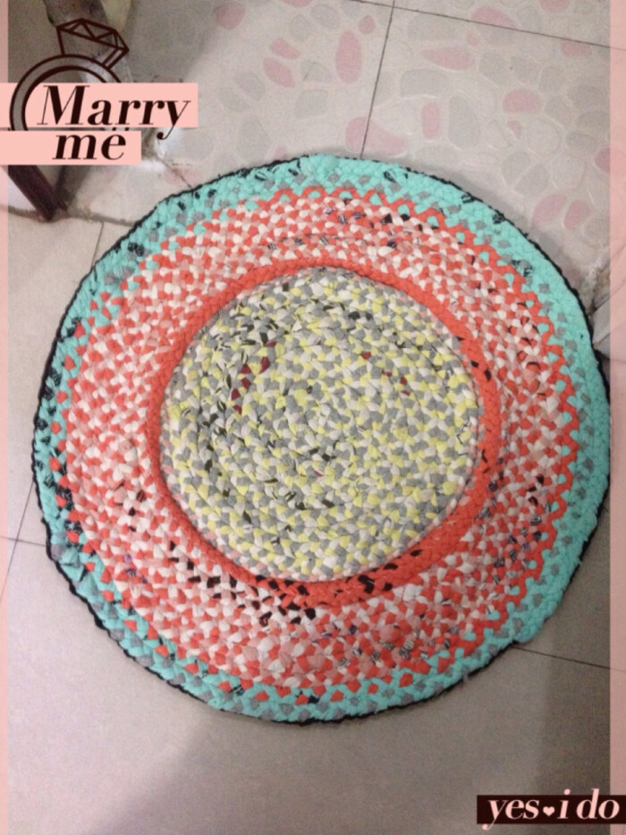 旧t恤改造的地毯!